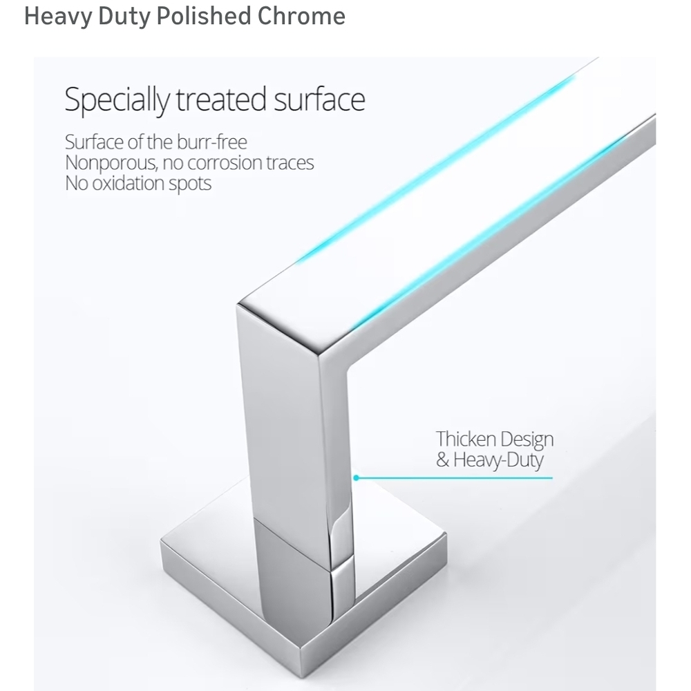 🌟3 For $12 🌟 Heavy Duty Polished Chrome Towel Bar